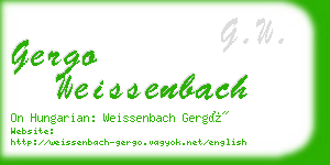 gergo weissenbach business card